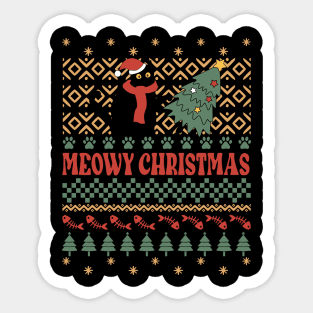 Meowy Christmas Sublimation Sticker